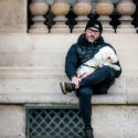 Edgard Leclercq et son chien Robert